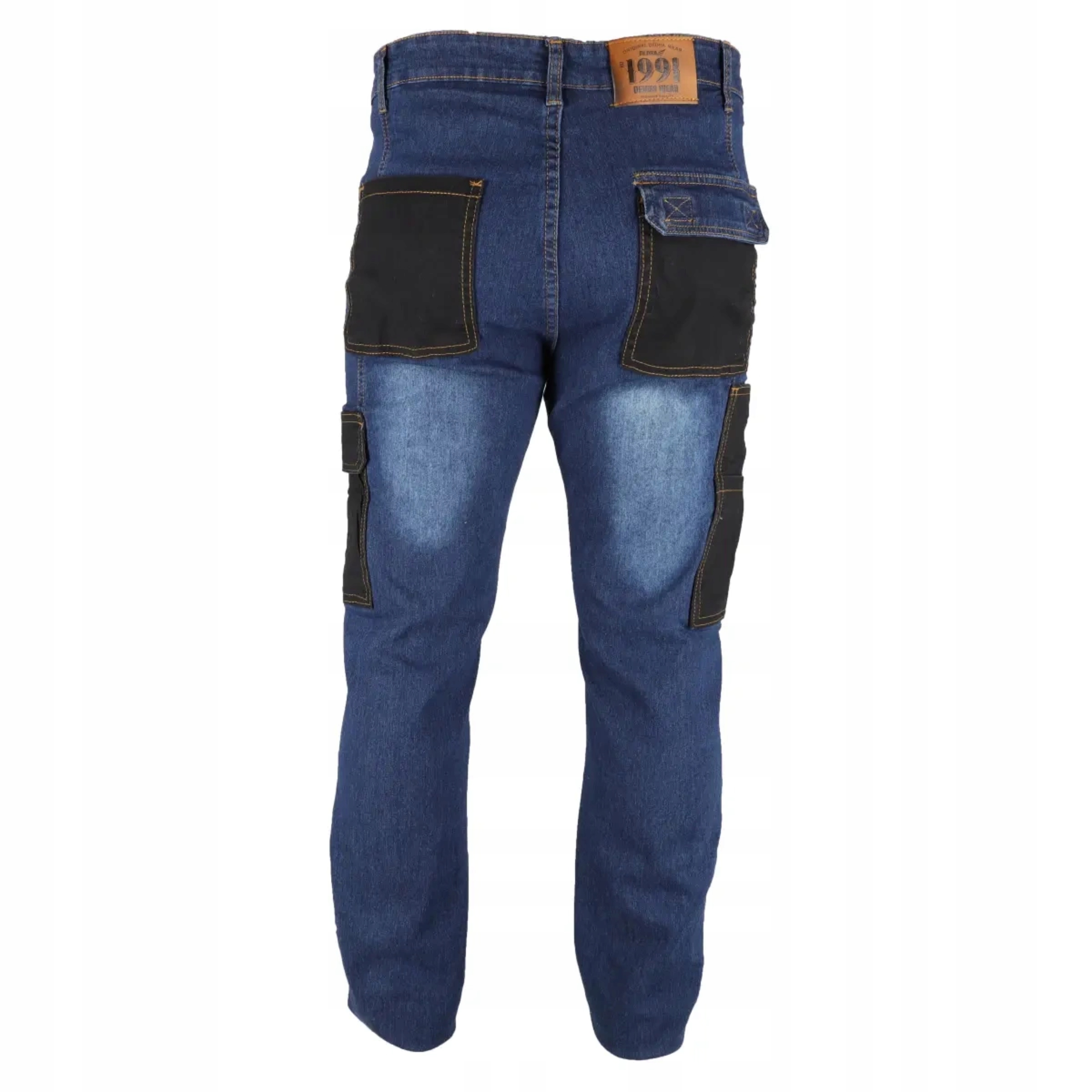 DEDRA SPODNIE JEANS DŻINSY ROBOCZE DENIM WZMOCNIONE DO PASA BH45SP ROZ. XXL