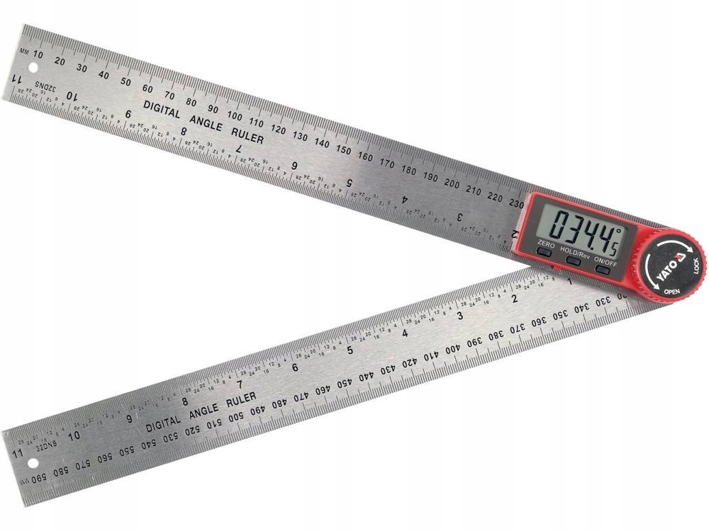 YATO KĄTOMIERZ ELEKTRONICZNY CYFROWY WYŚWIETLACZ LCD 300MM 360° YT-71004
