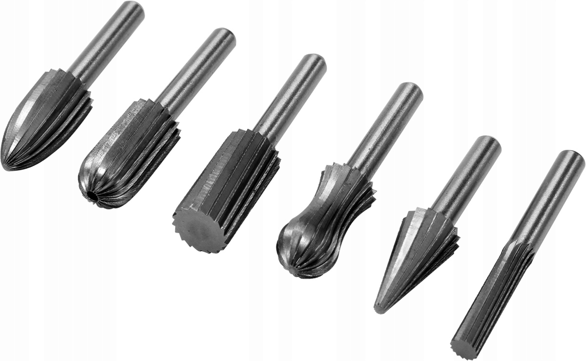 YATO KOMPLET FREZÓW TRZPIENIOWYCH DO METALU FI 6mm ZESTAW 6EL YT-61711