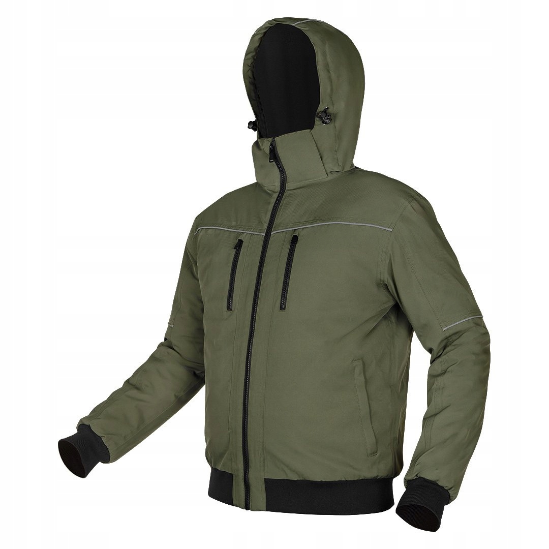 NEO KURTKA OCIEPLANA KAPTUR OUTDOOR ZIELONA ODBLASKOWA 81-579 r. XXXL/58