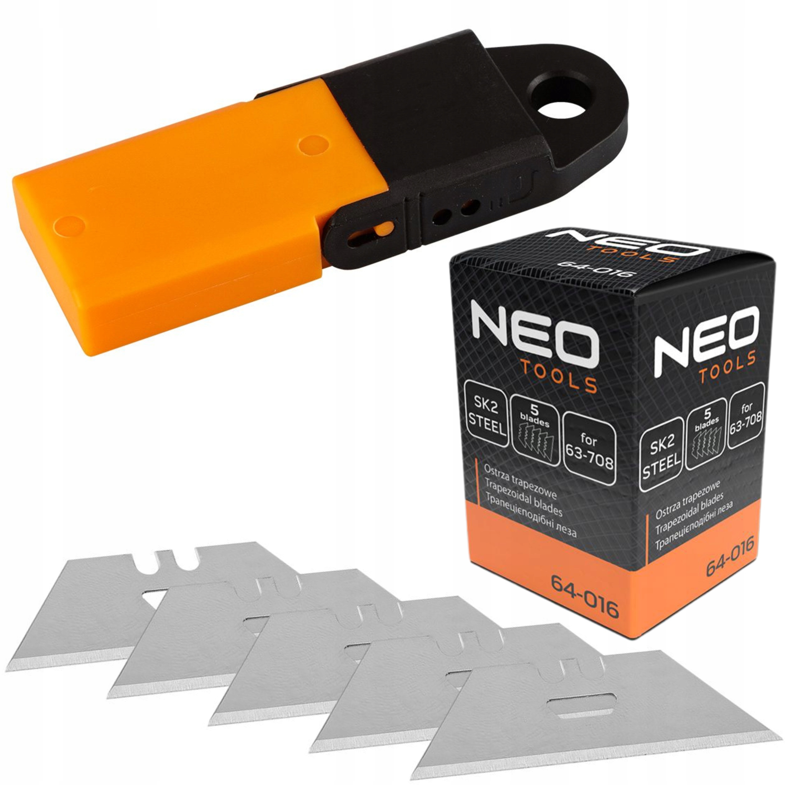 NEO OSTRZA TRAPEZOWE 5 SZTUK SK2 WIELOKROTNOŚĆ 10 SZT 64-016