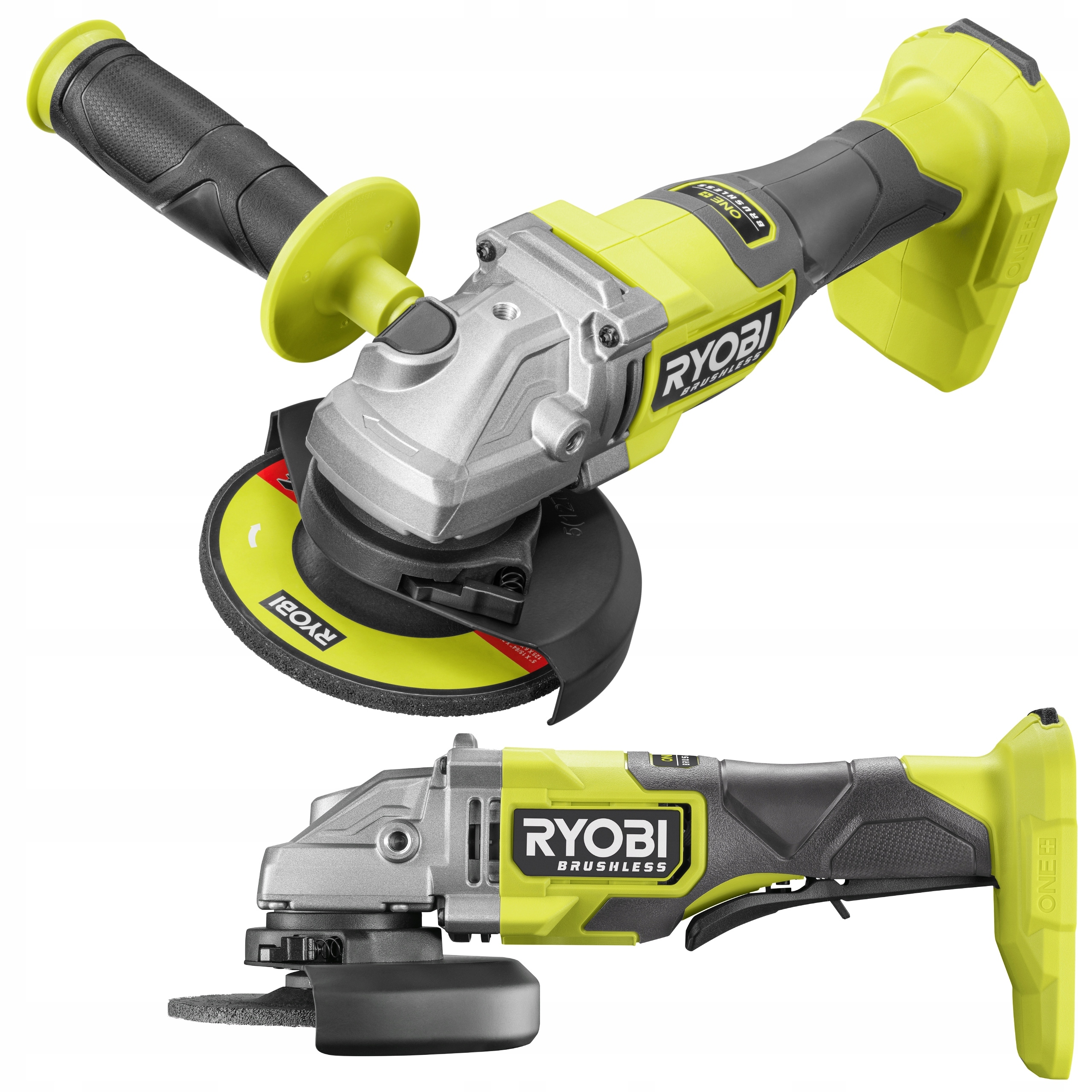 RYOBI SZLIFIERKA KĄTOWA 125mm BEZSZCZOTKOWA AKUMULATOROWA 18V RAG18BL-0