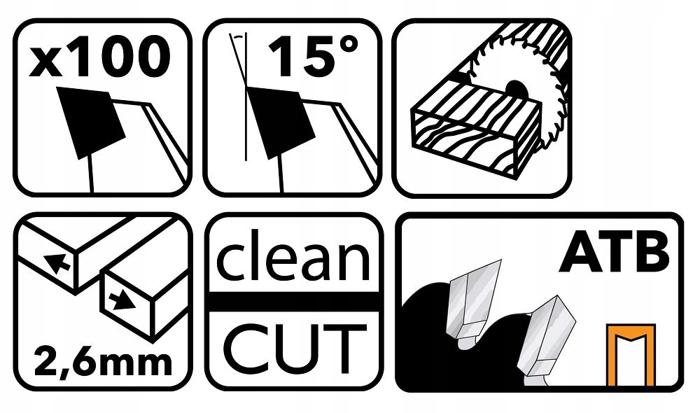 TARCZA WIDIOWA DO DREWNA 210x30 100z POWERMAT TDD-210x30x100Z