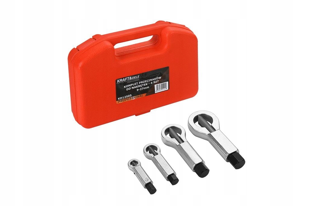 KRAFT&DELE ZESTAW PRZECINAKÓW DO NAKRĘTEK 4 ELEM. STAL HARTOWANA KD12505