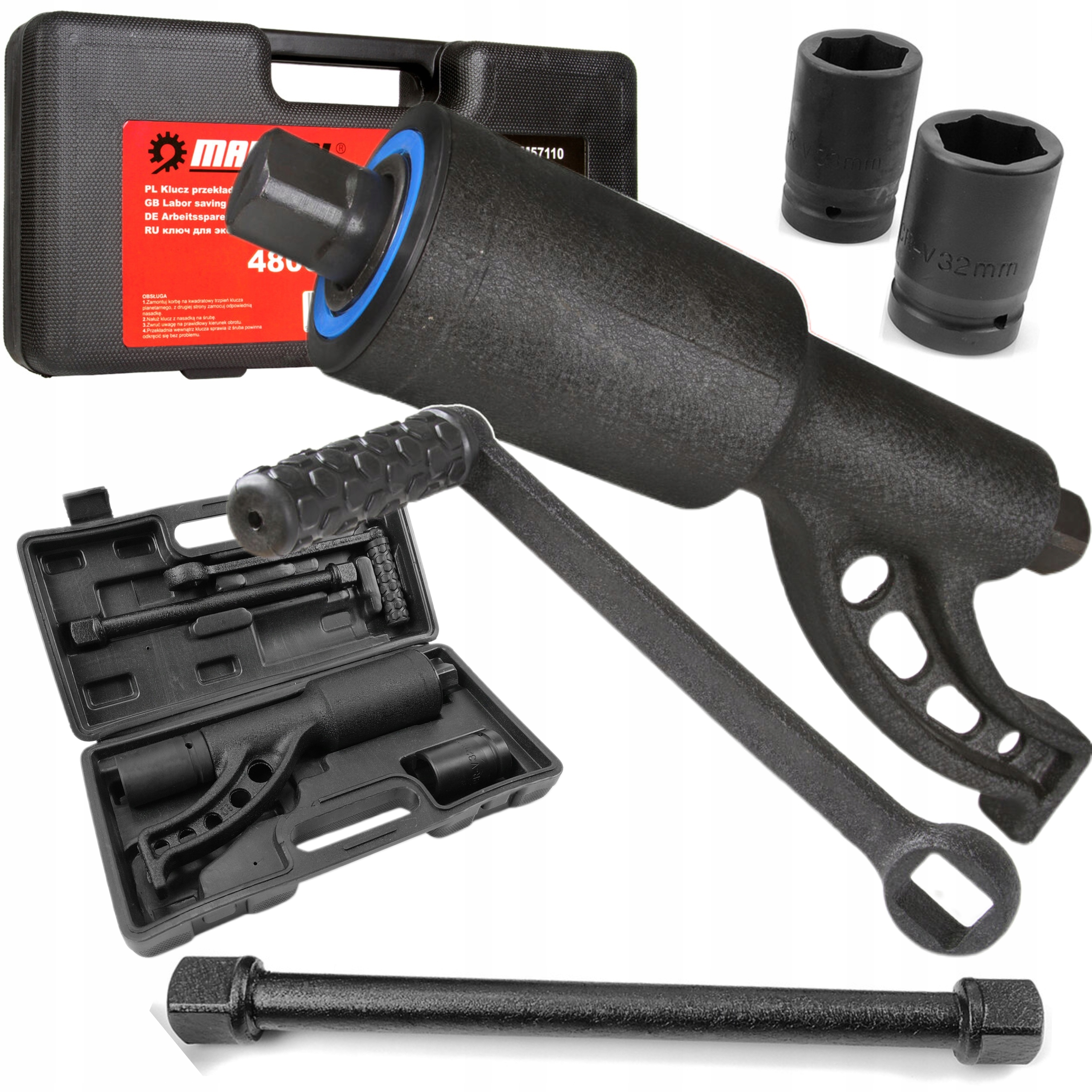 KLUCZ PRZEKŁADNIOWY 1:68 PLANETARNY DO KÓŁ TIR 4800nm SOLIDNY DWIE NASADKI