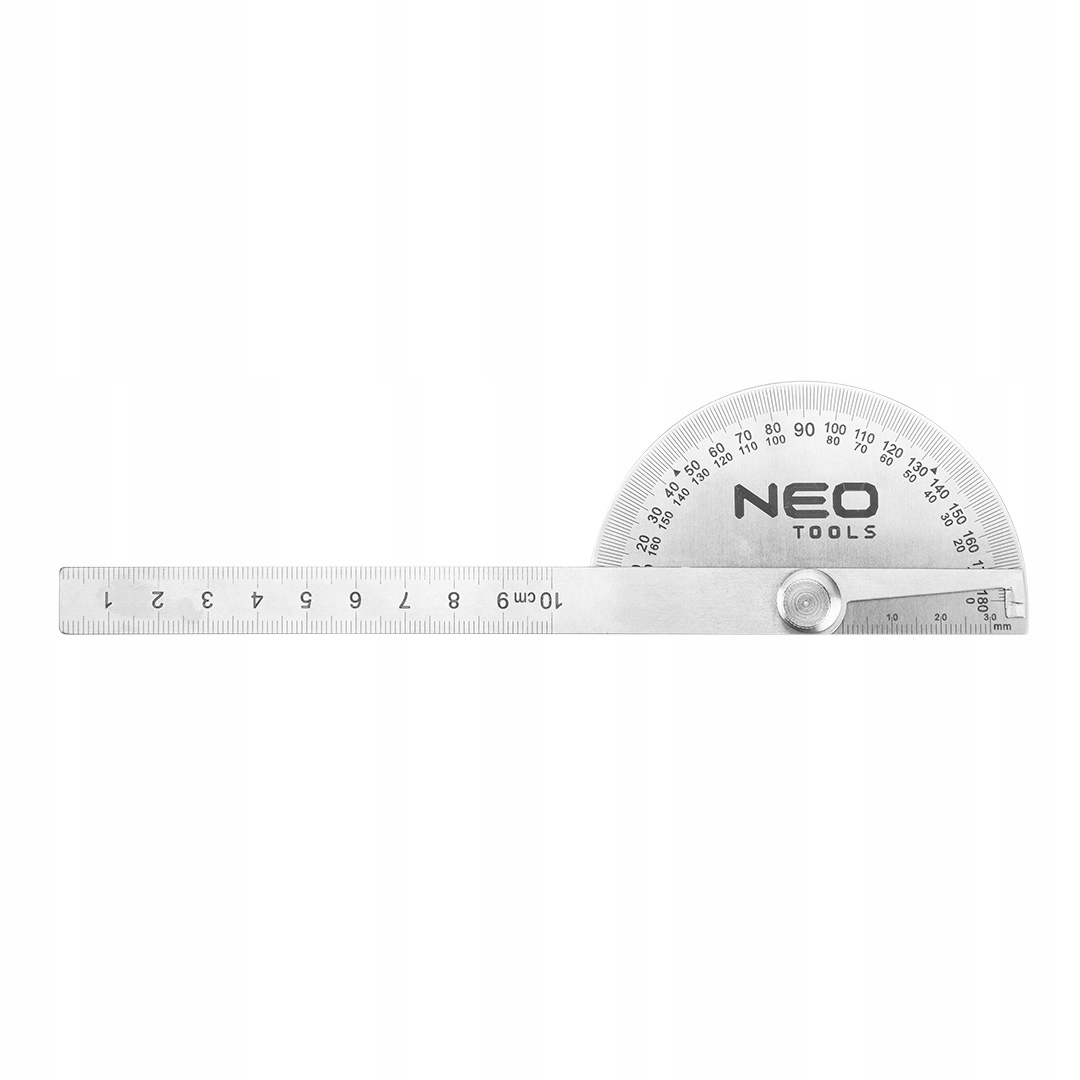 NEO KĄTOMIERZ Z LINIJKĄ 100mm STAL NIERDZEWNA
