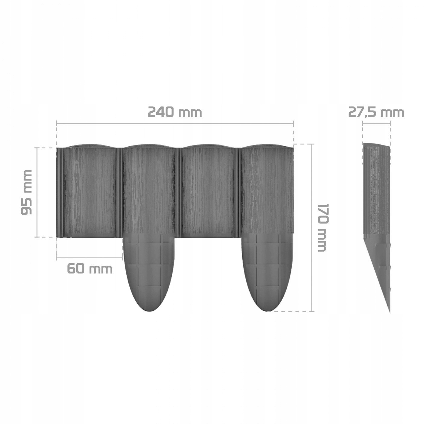 CELLFAST PALISADA OGRODOWA PŁOTEK OBRZEŻE 240cm SZ