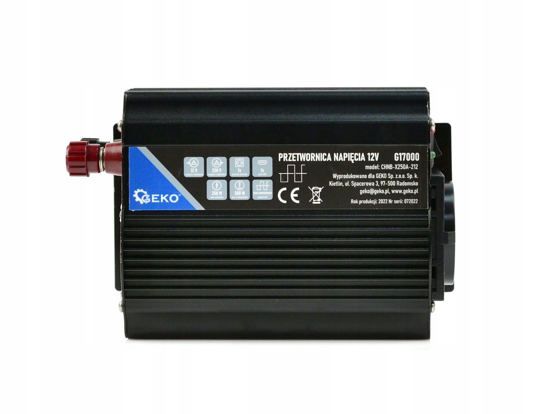 PRZETWORNICA 12V 230V SAMOCHODOWA NAPIĘCIA 250/500