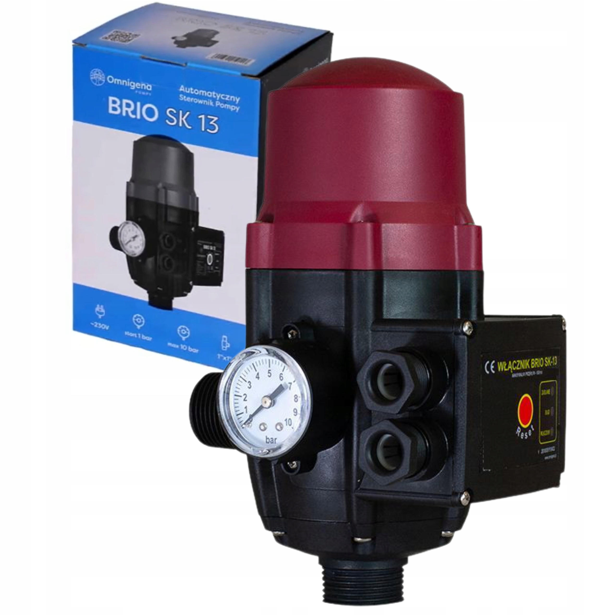 OMNIGENA STEROWNIK WŁĄCZNIK WYŁĄCZNIK CIŚNIENIOWY BRIO SK13 1" 160l/min