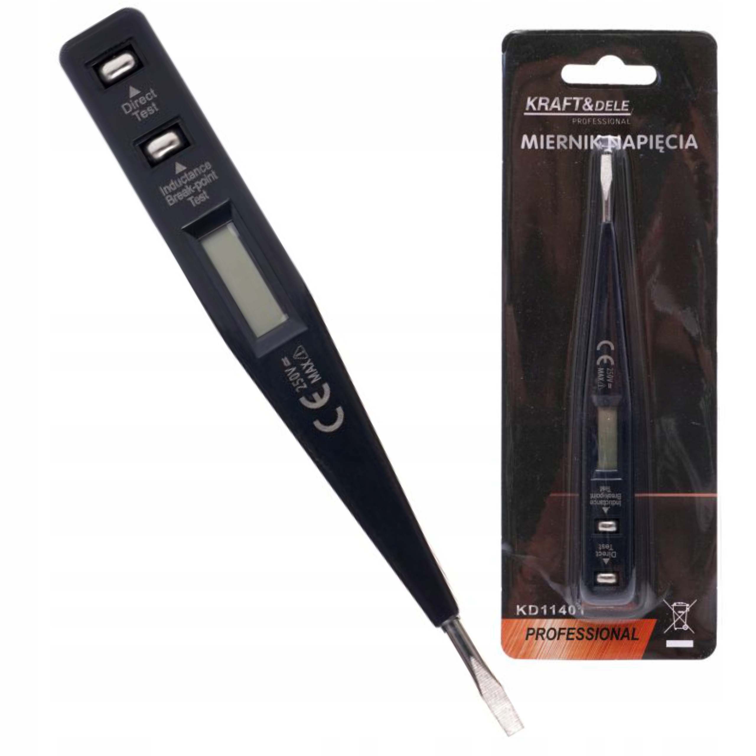 KRAFT&DELE MIERNIK TESTER NAPIĘCIA PRZEWODÓW MULTIMETR RĘCZNY KD11401