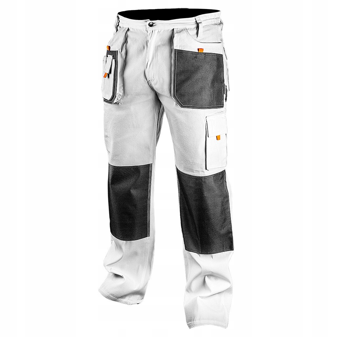 NEO SPODNIE DO PASA ROBOCZE HD+ BIAŁE WZMOCNIONE OXFORD 81-120 r. XXL/58