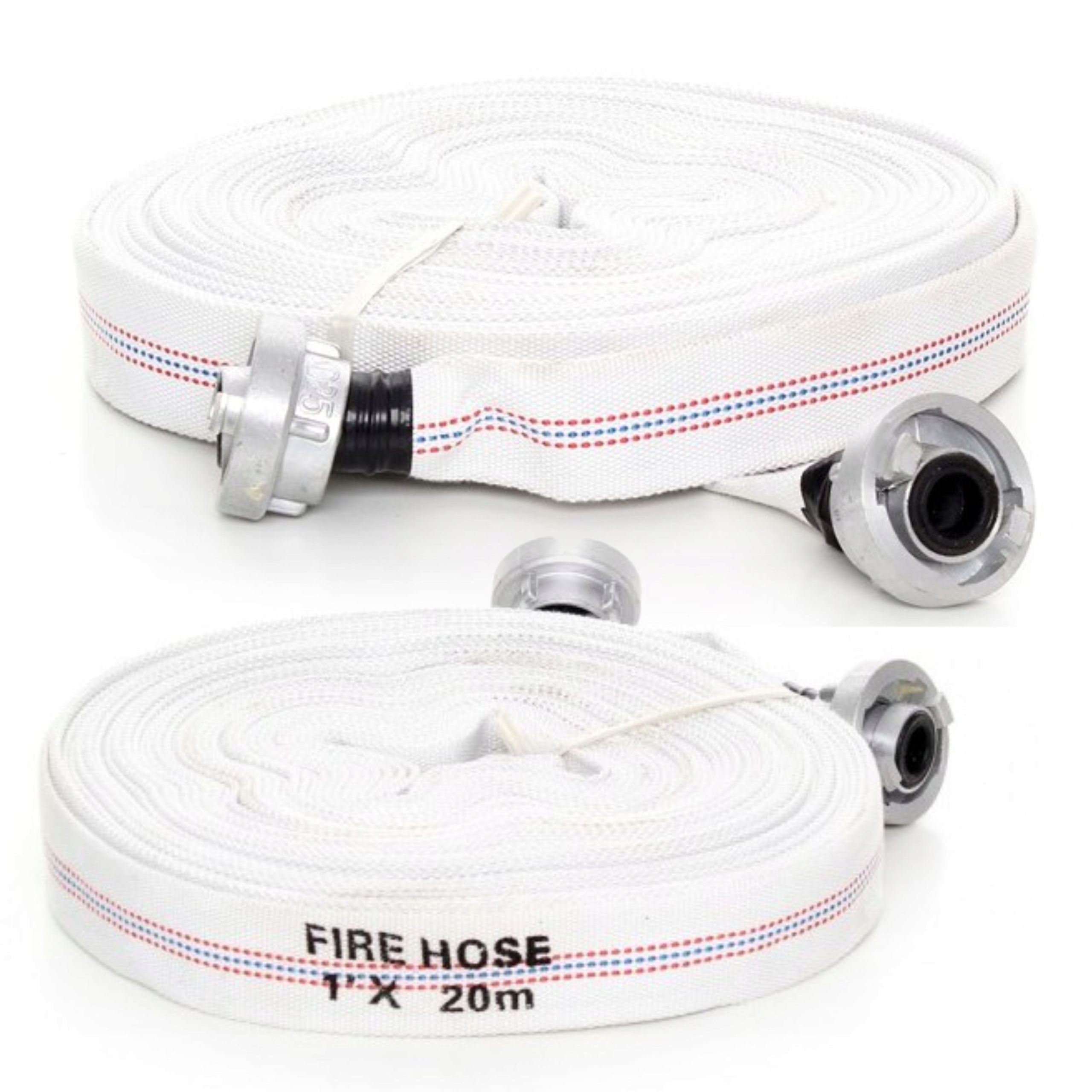 WĄŻ STRAŻACKI DO WODY PARCIANY STRAŻAK SZYBKOZŁĄCZA 25mm 1 CAL 1" ZŁĄCZKI