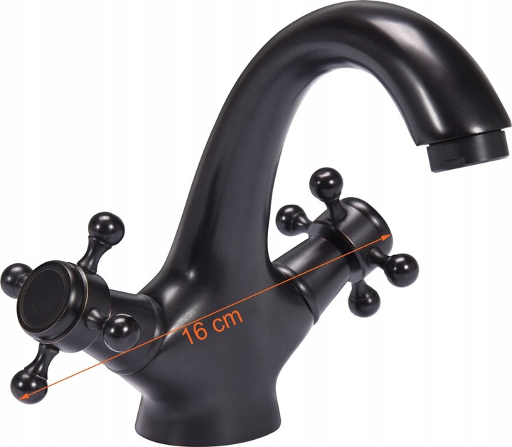 BATERIA UMYWALKOWA STOJĄCA CZARNA RETRO BLACK 1 ZESTAW MONTAŻU FALA 75807