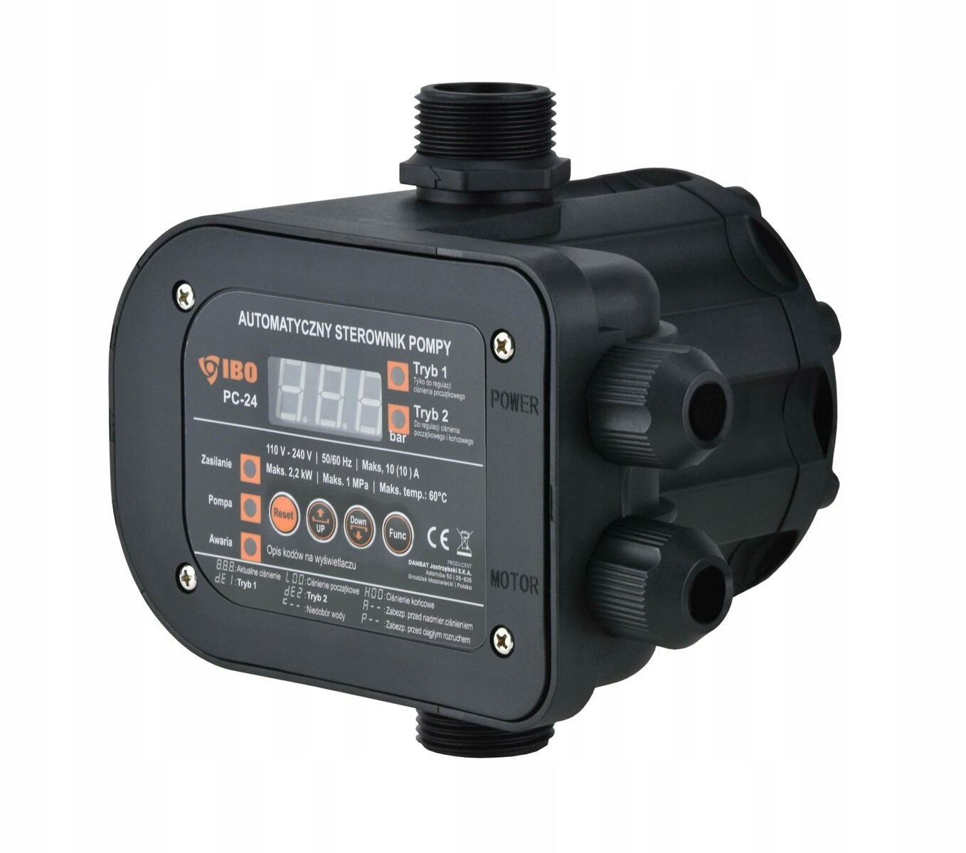 STEROWNIK ELEKTRONICZNY PC-24 IBO - 2 TRYBY PRACY ZABEZPIECZENIE POMPY
