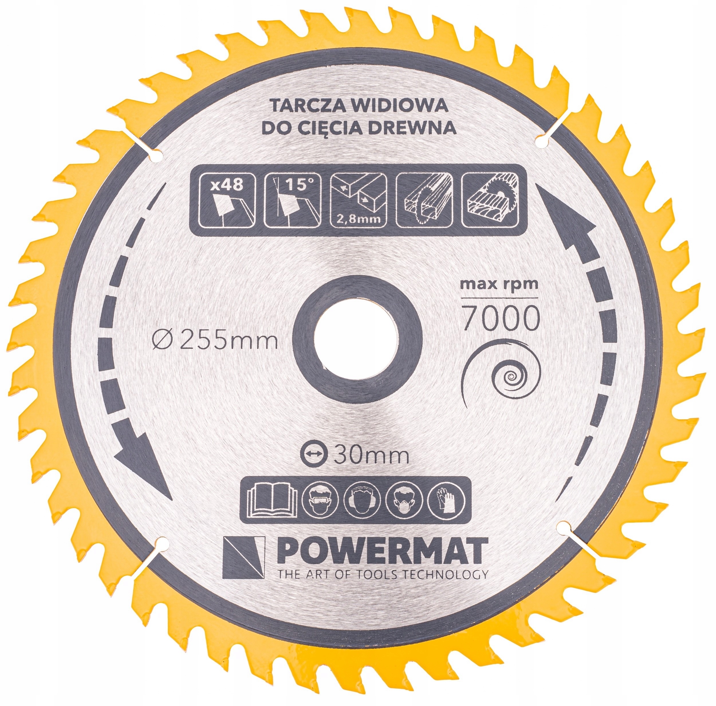TARCZA WIDIOWA DO DREWNA PIŁY PIŁA 255 X 30 MM 48Z PM0898