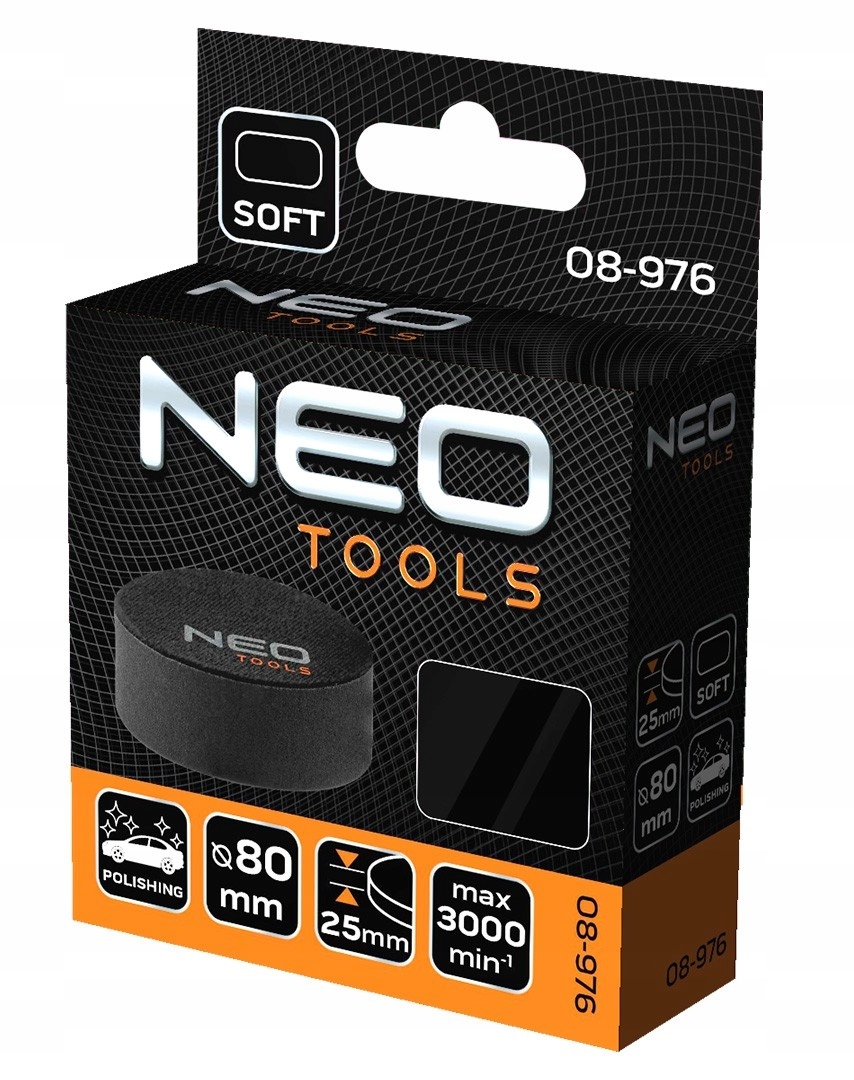 NEO 08-976 PAD POLERSKI 80 X 25 MM, GĄBKA MIĘKKA