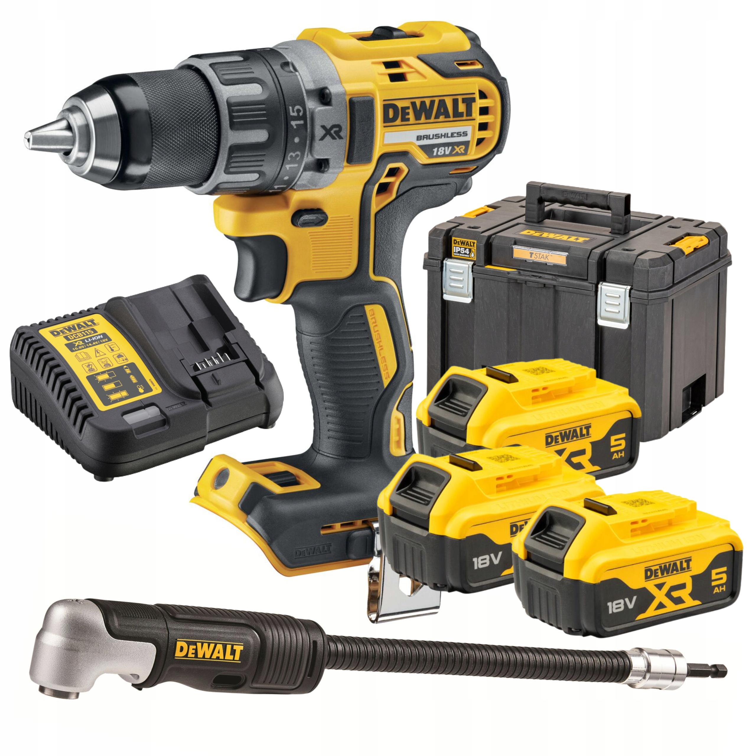 DeWALT DCD791P3A WKRĘTARKA 18V 3x5,0Ah + GŁOWICA
