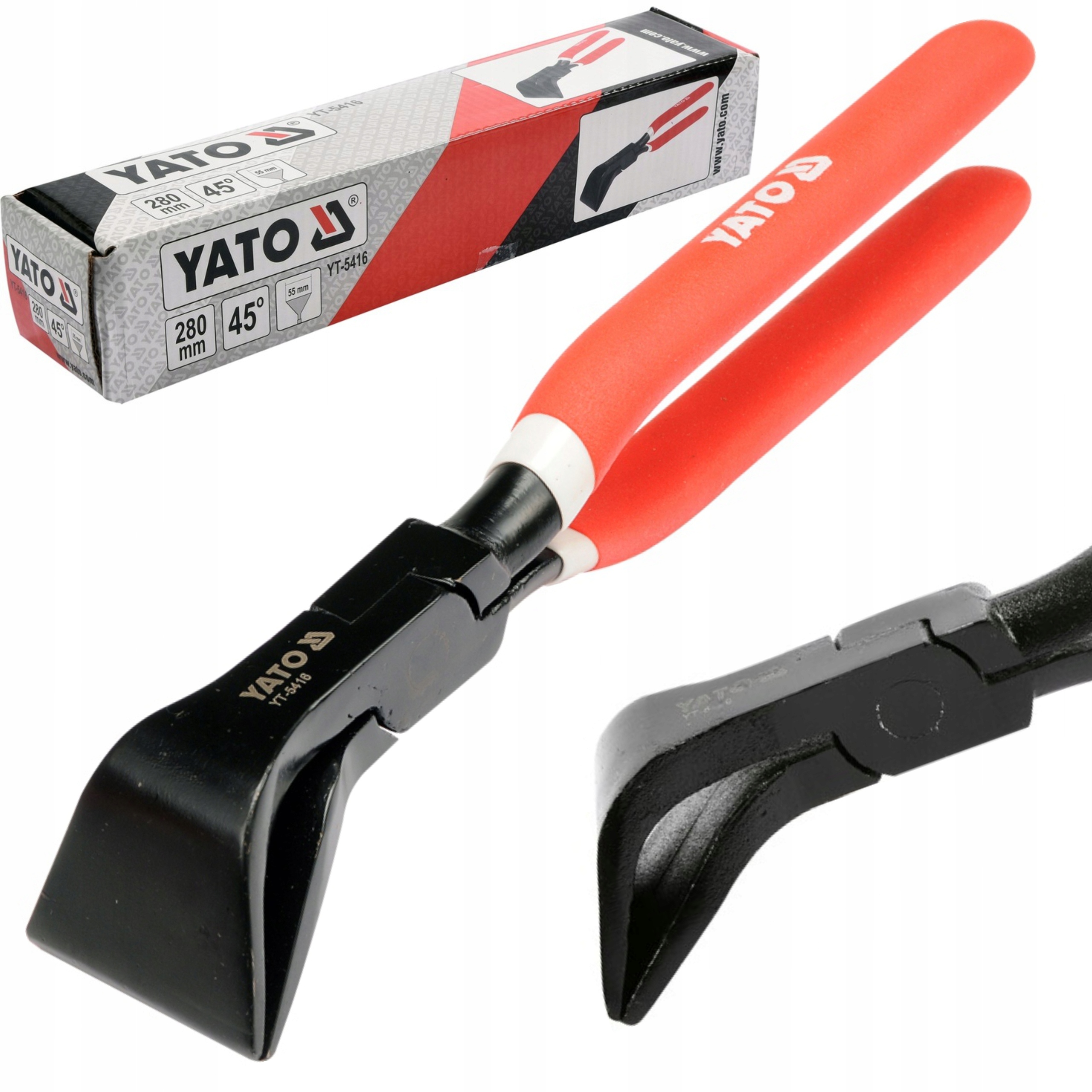 YATO YT-5416 DEKARSKIE SZCZYPCE KLESZCZE DO GIĘCIA BLACH 280MM ODGIĘTE 45°
