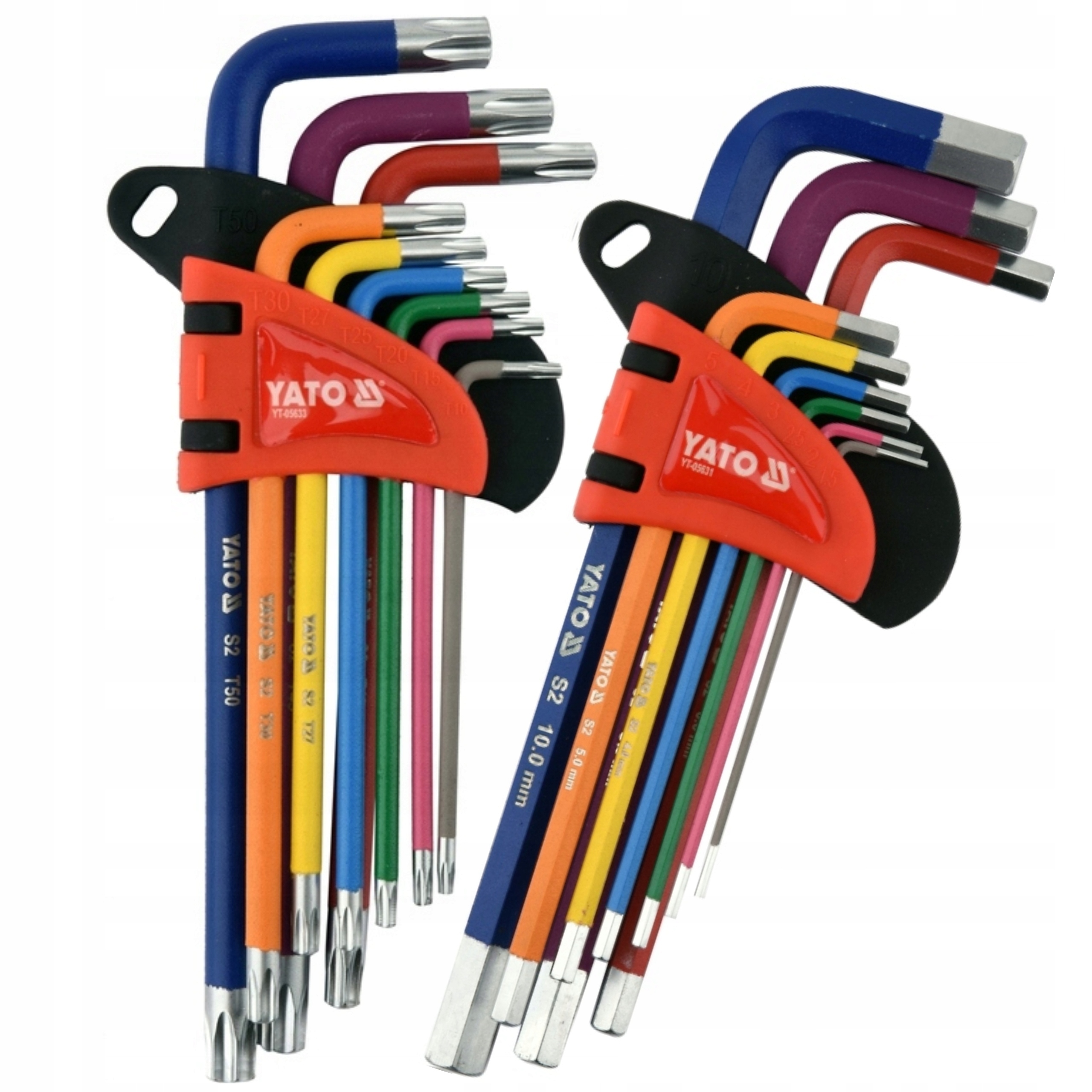 YATO ZESTAW KLUCZY IMBUSOWYCH 1,5-10MM 9szt. + TORX T10-T50 9szt