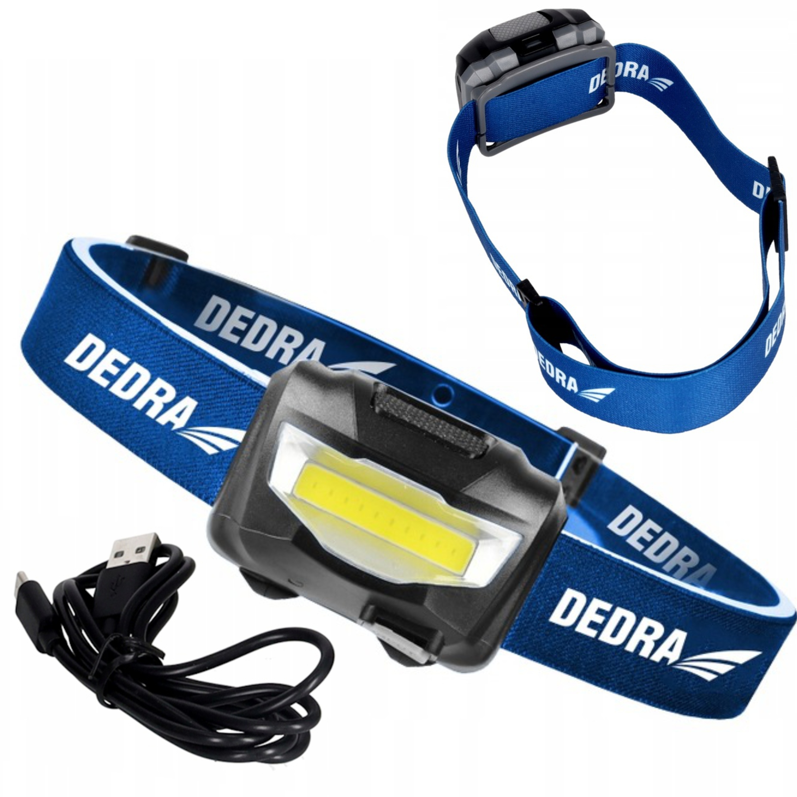 DEDRA LATARKA CZOŁOWA CZOŁÓWKA AKUMUL. 1200MAH 150LM CZUJNIK RUCHU NA GŁOWĘ