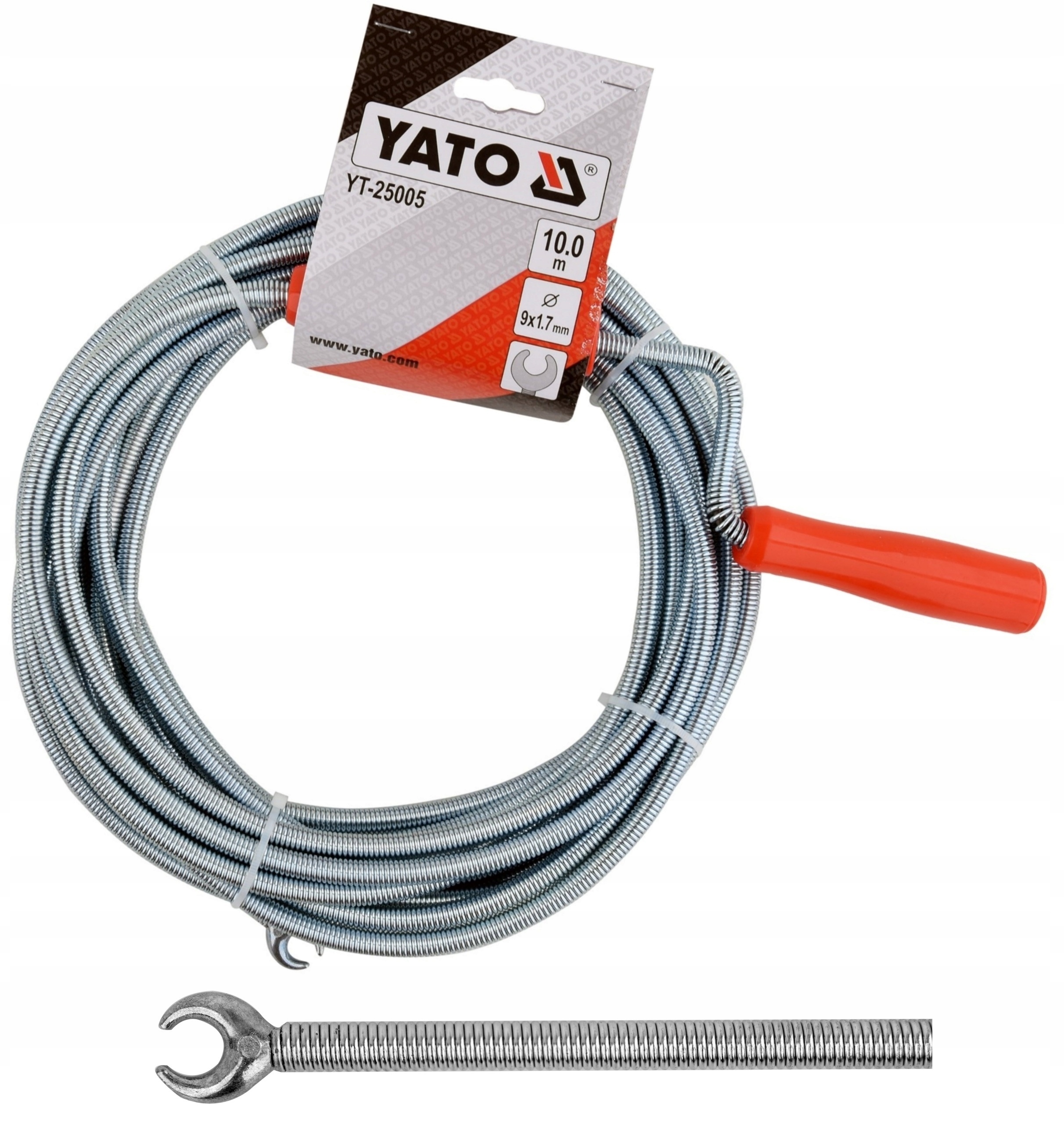 YATO SPIRALA KANALIZACYJNA PRZEPYCHANIA RUR KANALIZACJI ŻMIJKA 10M YT-25005