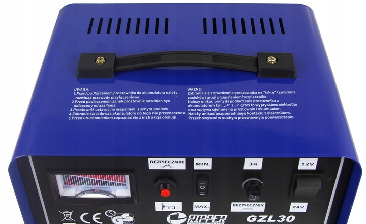 PROSTOWNIK SAMOCHODOWY DO AKUMULATORÓW 12v 24v