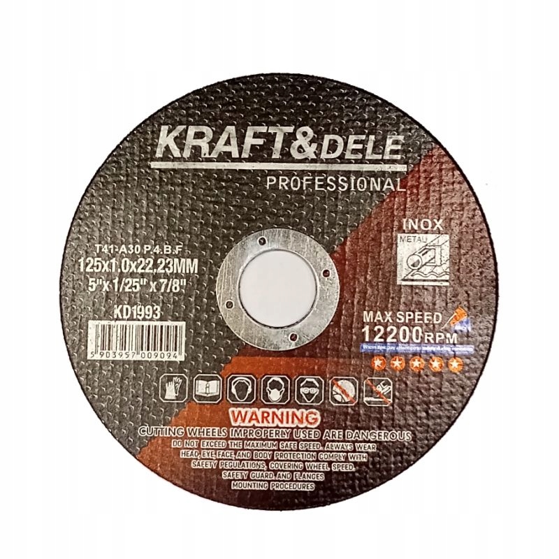 Tarcza do metalu Kraft&dele 5szt. 125x6,0x22,23 mm