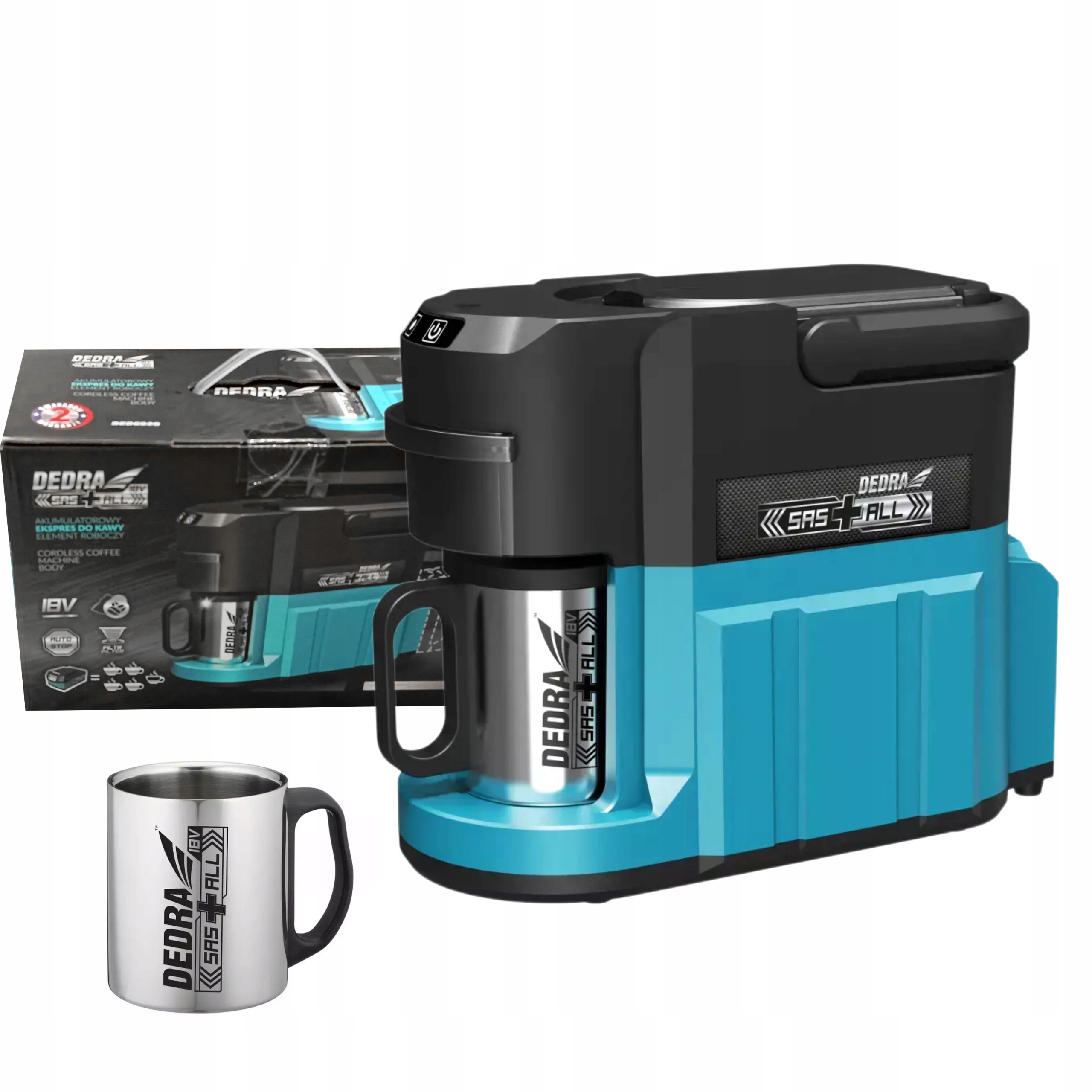 DEDRA AKUMULATOROWY EKSPRES DO KAWY +KUBEK +5Ah