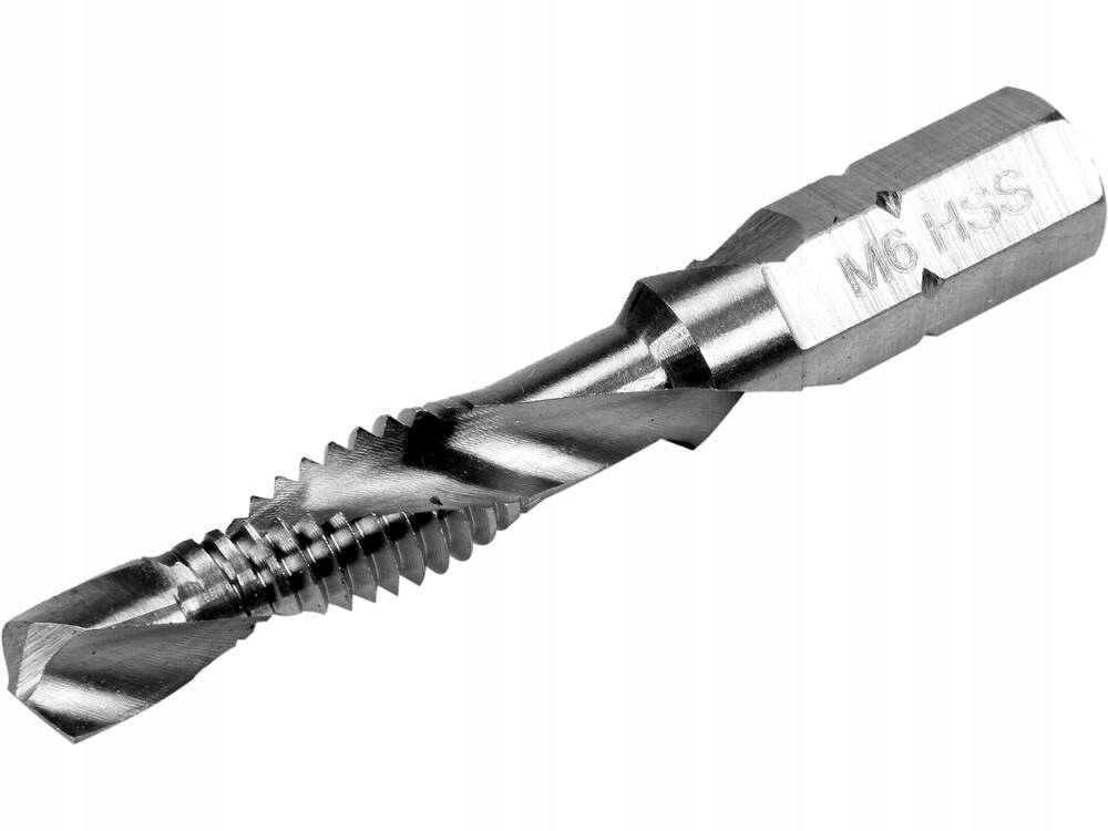 YATO ODPORNY GWINTOWNIK WIERTŁO M6 1.0 MM HEX 1/4 ZE STALI HSS YT-44843