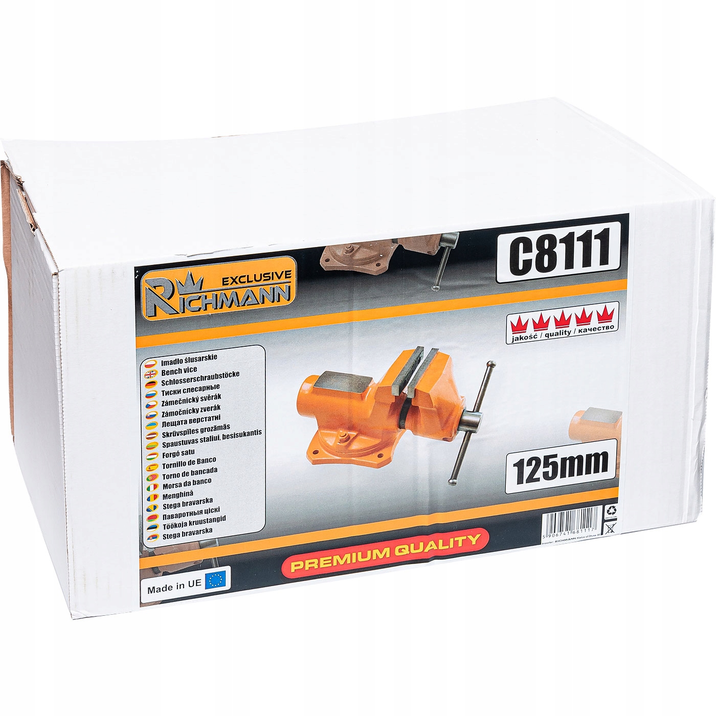 RICHMANN IMADŁO ŚLUSARSKIE OBROTOWE STOŁOWE WARSZTATOWE KUTE 125MM C8111