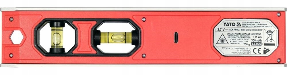YATO POZIOMNICA POZIOMICA ELEKTRONICZNA 230mm TORPEDO DALMIERZ LASEROWY USB