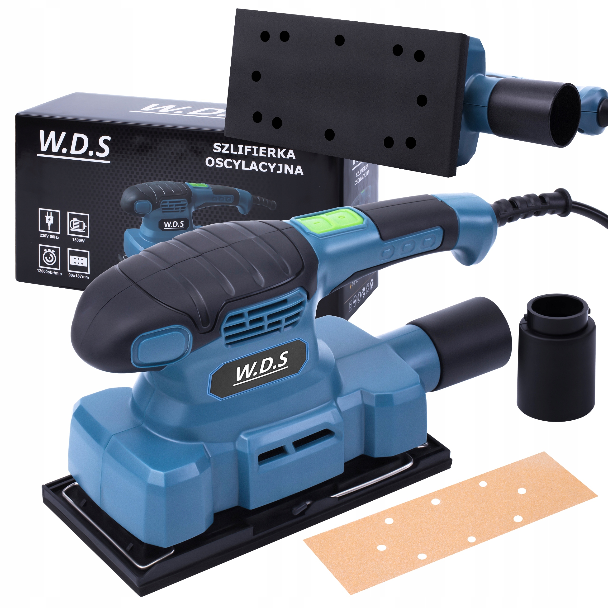 KRAFT&DELE SZLIFIERKA OSCYLACYJNA 90x187mm 1500W 12000rpm SIECIOWA WDS2503