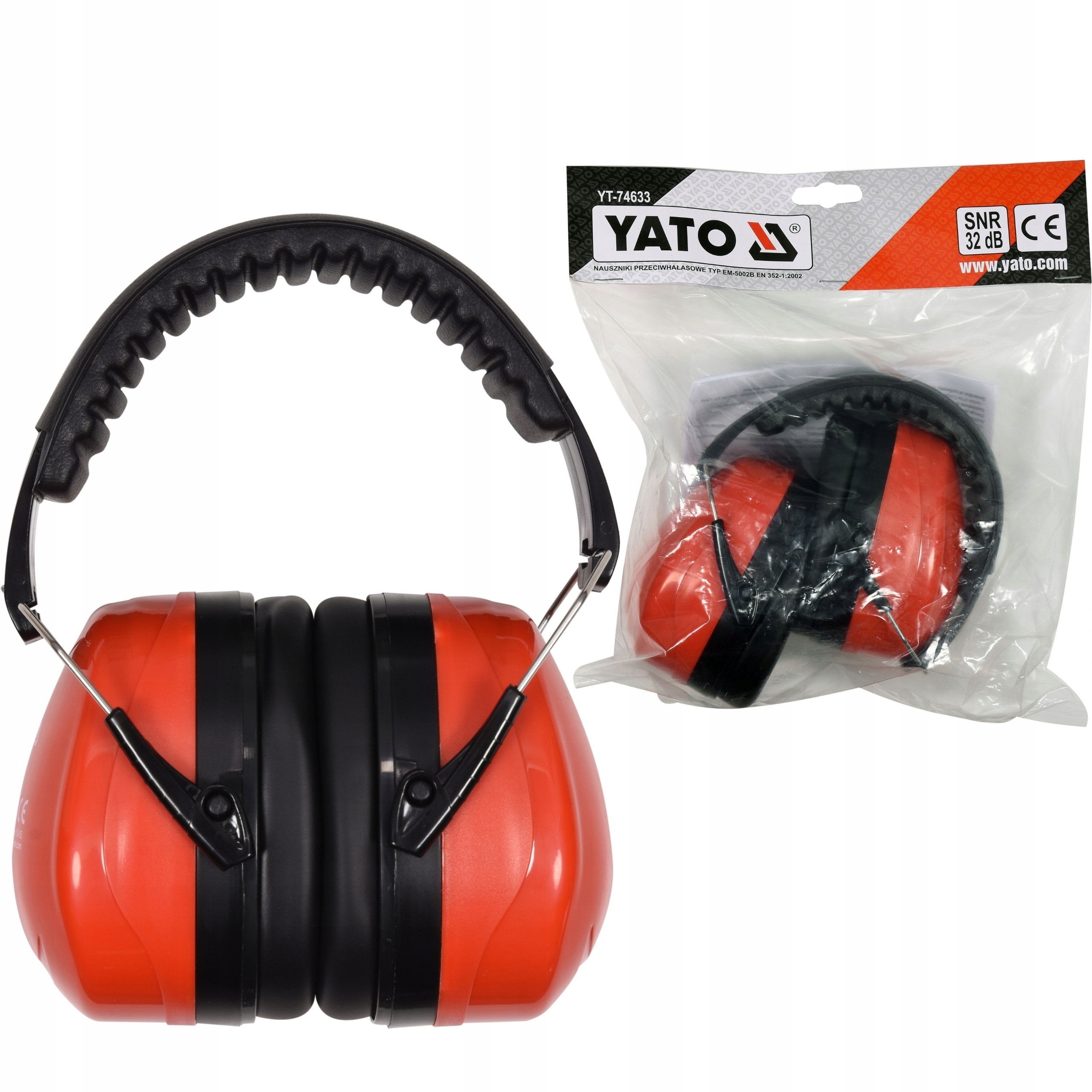 YATO SŁUCHAWKI BHP NAUSZNIKI PRZECIWHAŁASOWE OCHRONA SŁUCHU 32 dB YT-74633