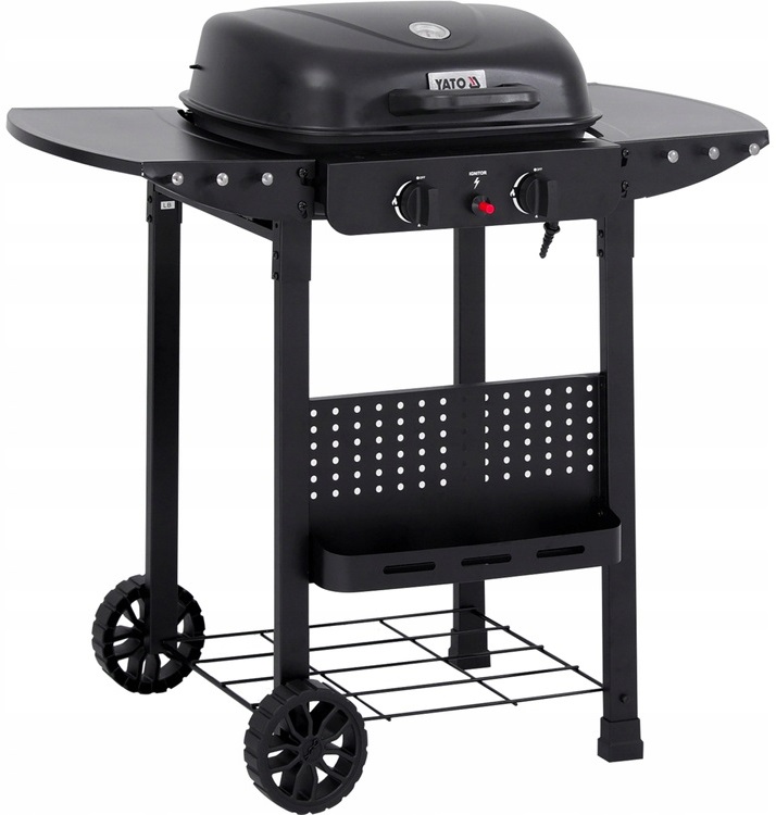 YATO GRILL GAZOWY ASAHI OGRODOWY 5KW DWUPALNIKOWY Z POKRYWĄ CZARNY YG-20007