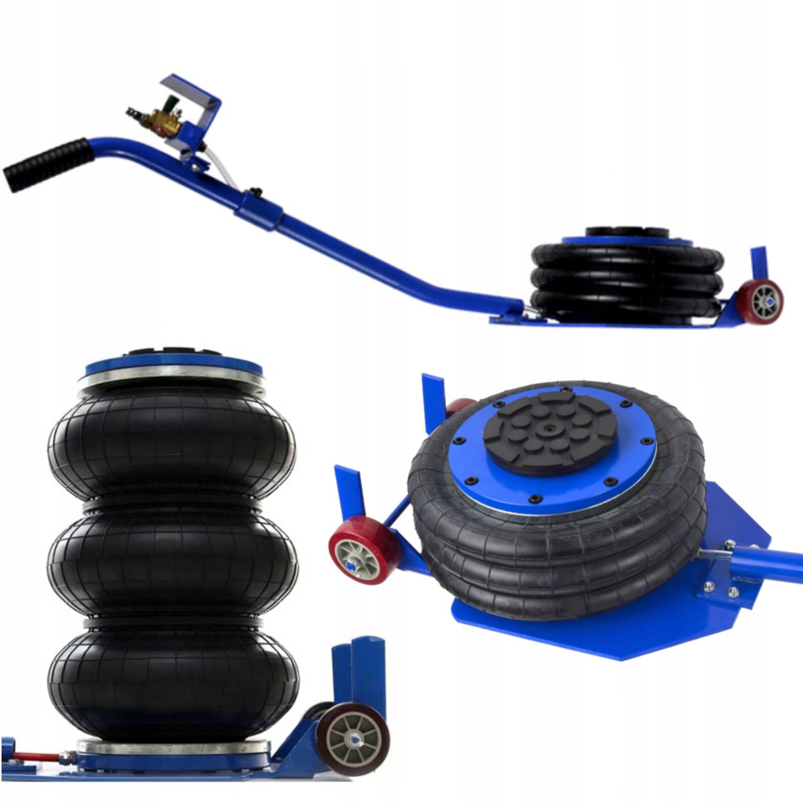 PODNOŚNIK PNEUMATYCZNY 3-PODUSZKOWY BAŁWANEK 6T GUMOWA PODKŁADKA 6000KG