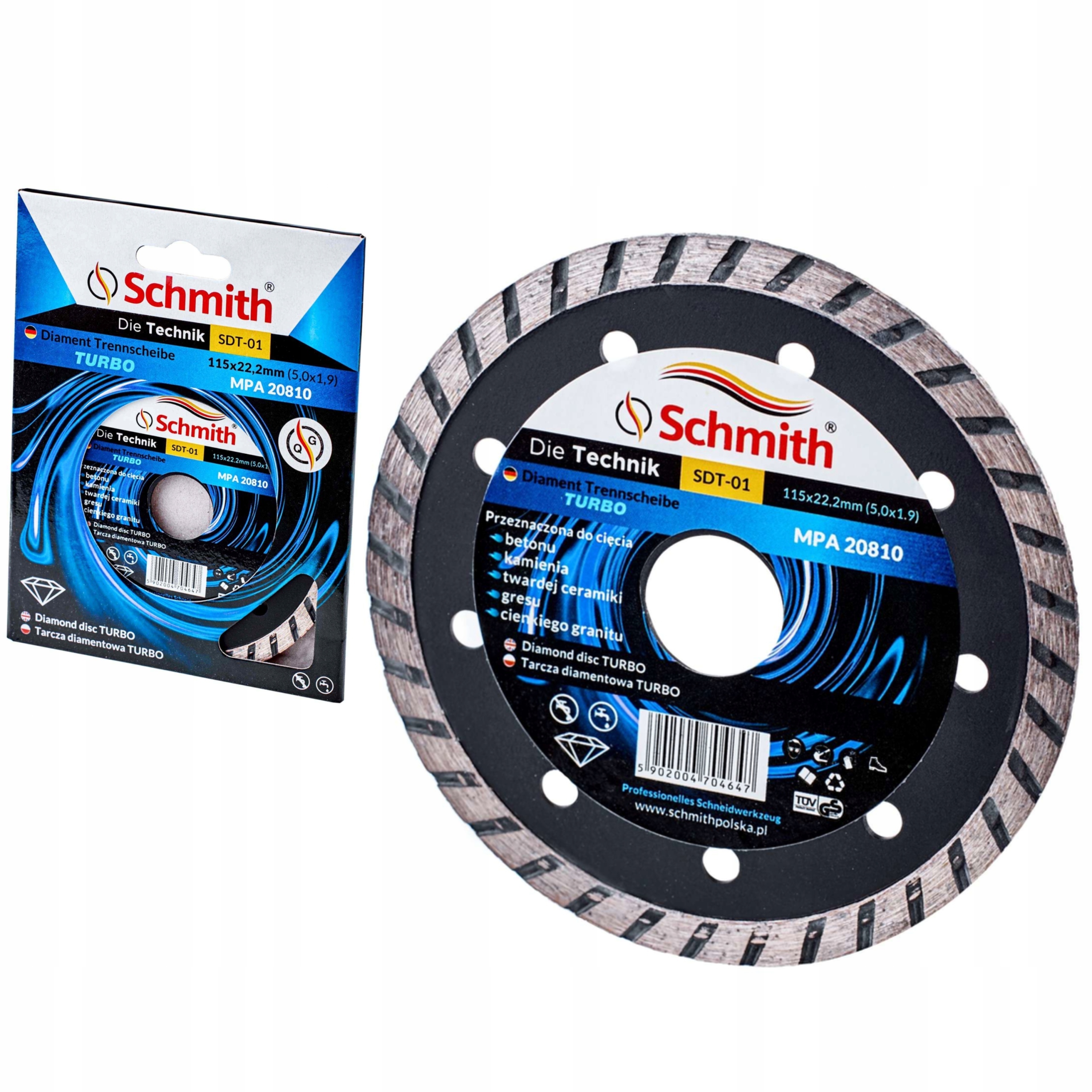 SCHMITH TARCZA DIAMENTOWA DO GRESU BETONU 115 MM