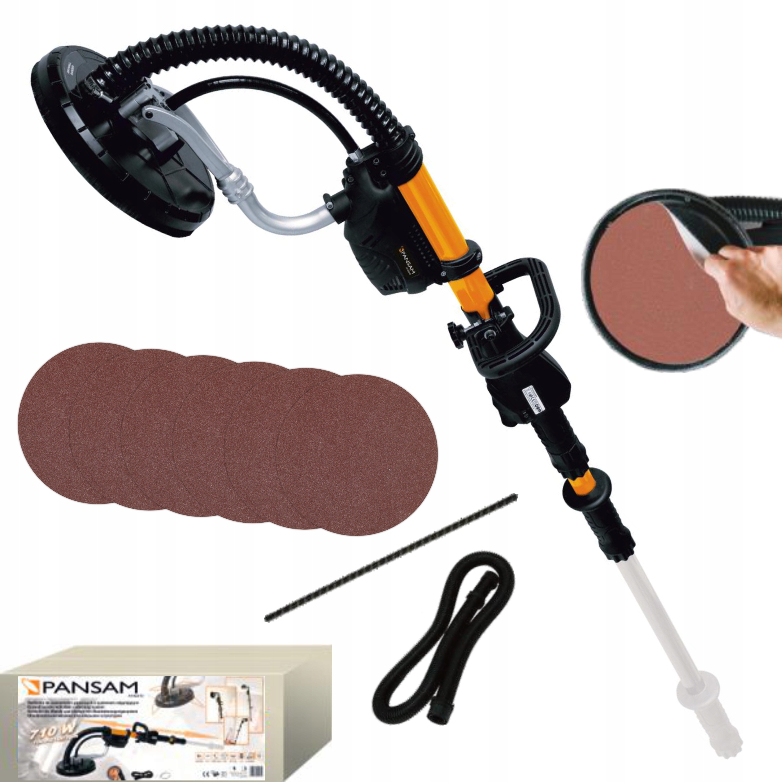 PANSAM SZLIFIERKA ŻYRAFA DO GIPSU GŁADZI ŚCIAN TYNKÓW ZACIERACZKA 710W