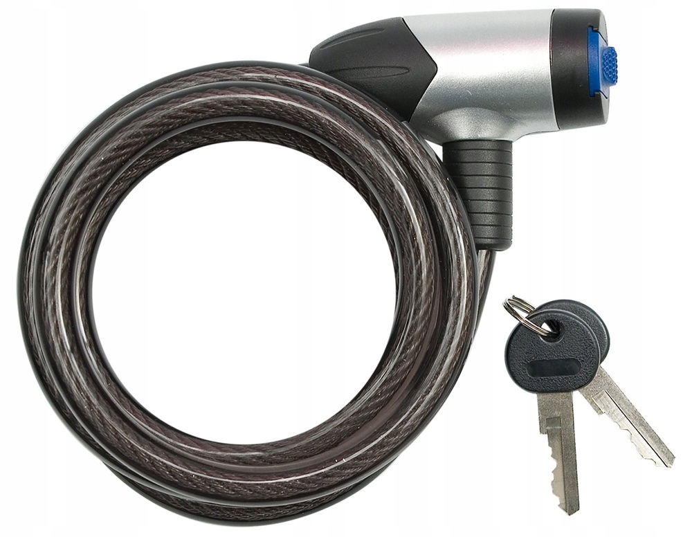 LINKA ROWEROWO-MOTOCYKLOWA ZABEZPIECZAJĄCA 8X1200 MM Z 2 KLUCZAMI 77837