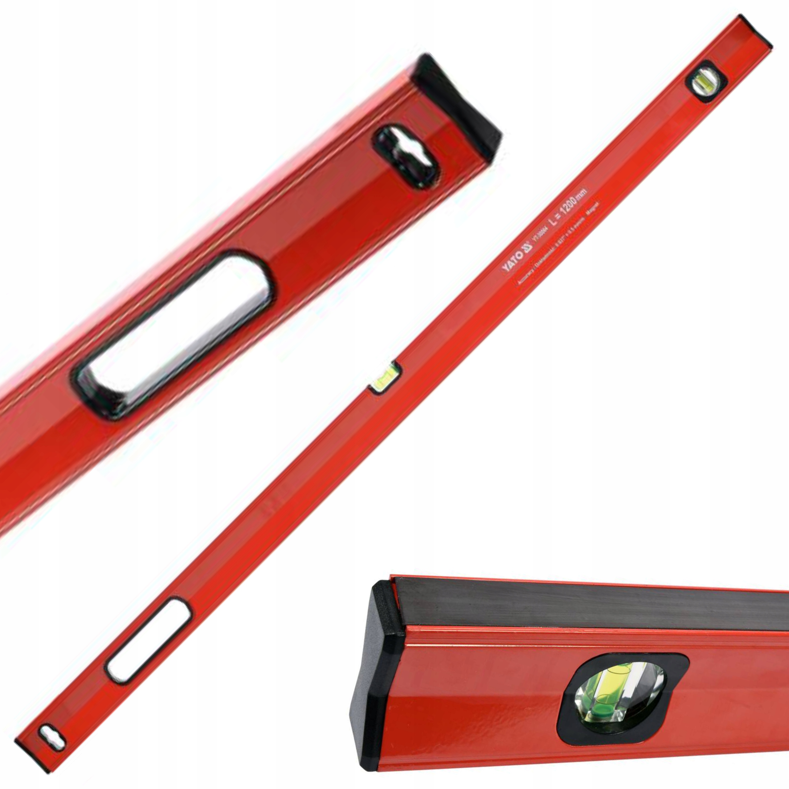 YATO POZIOMNICA ALUMINIOWA MAGNETYCZNA 1200MM 2 LIBELLE 1 UCHWYT YT-30064