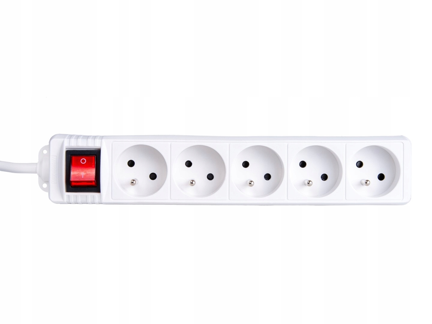 GEKO PRZEDŁUŻACZ ELEKTRYCZNY LISTWA ZASILAJĄCA BIAŁA WŁĄCZNIK 5 GNIAZD 3M