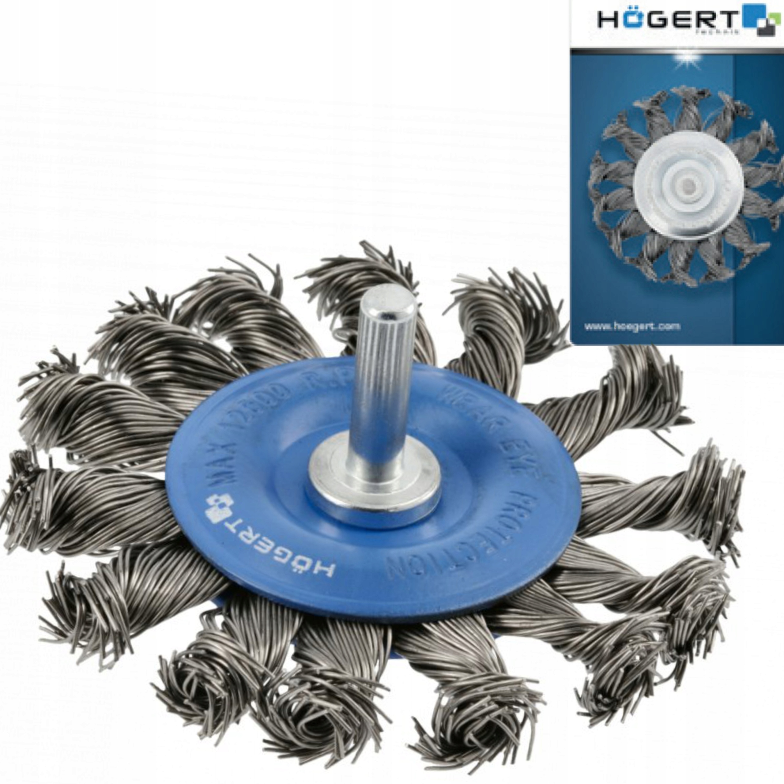 HOGERT HT7D716 SZCZOTKA TARCZOWA Z TRZPIENIEM 75mm