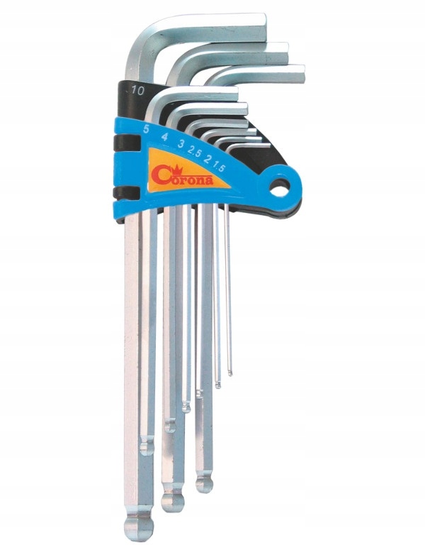 KLUCZE IMBUSOWE 1,5-10mm CORONA C6614 ZESTAW 9 EL.