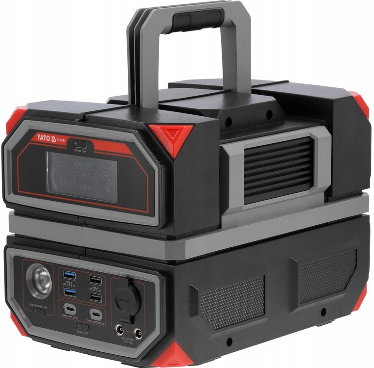 YATO PRZENOŚNA STACJA ZASILANIA 600W 504Wh 230V MOBILNA BAZA ZASIL YT-83091