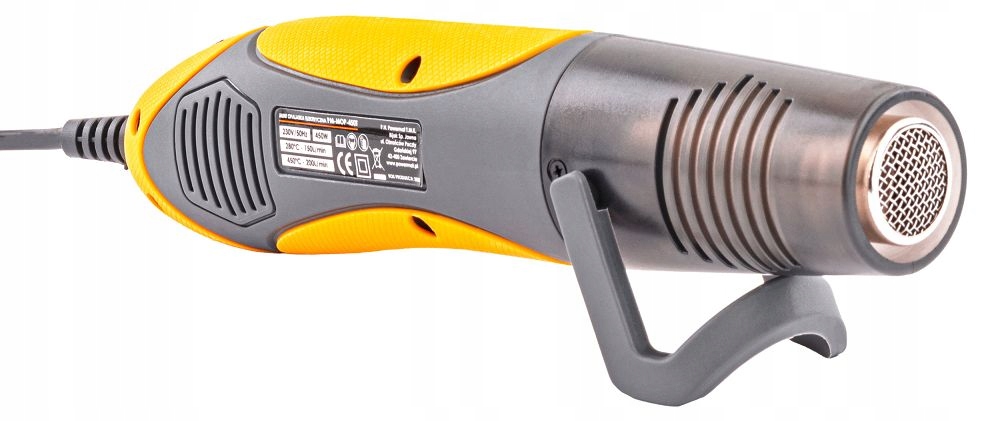MINI OPALARKA ELEKTRYCZNA Z REGULACJA 2 BIEGI 450°C 2 DYSZE 40 SZT KOSZULEK