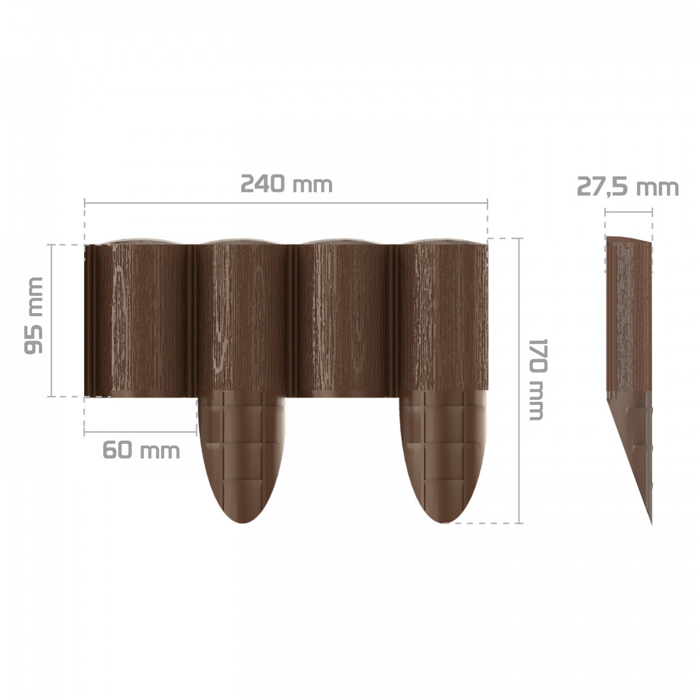 CELLFAST PALISADA OGRODOWA PŁOTEK OBRZEŻE 240cm CE