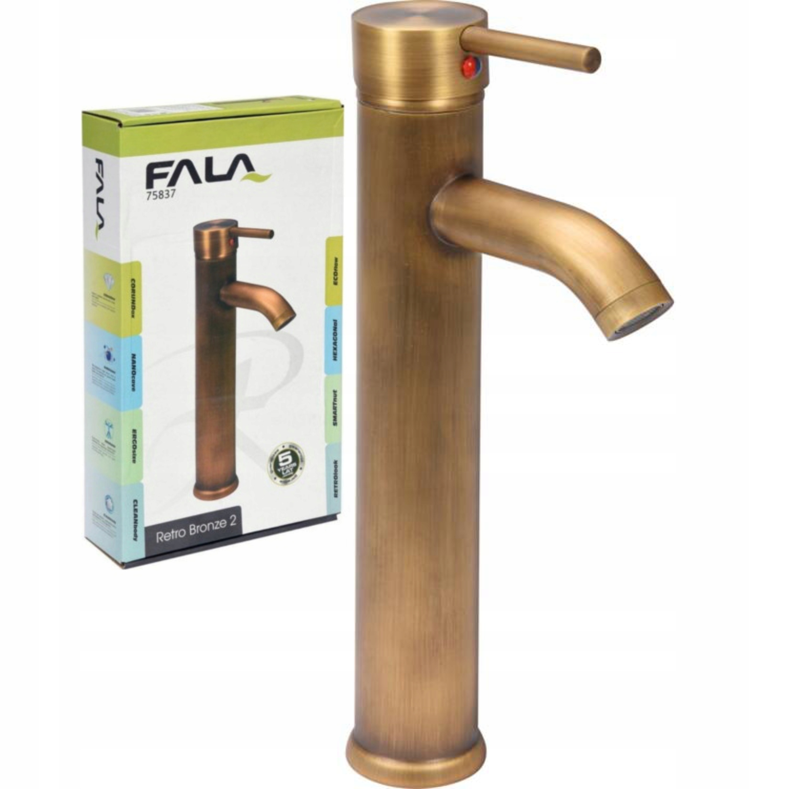 BATERIA UMYWALKOWA WYSOKA BRĄZ RETRO BRONZE 2 FALA 75837
