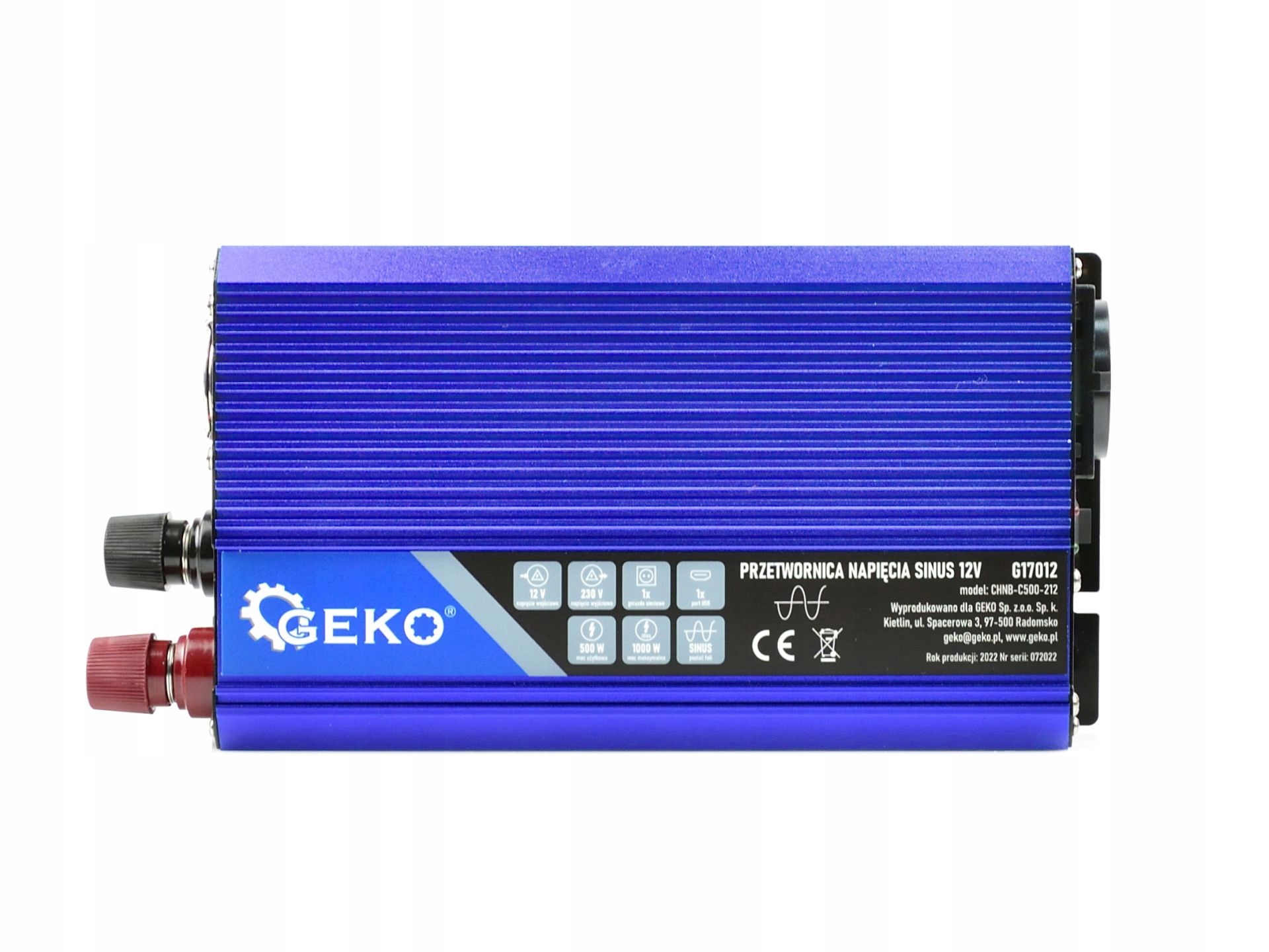 SAMOCHODOWA PRZETWORNICA NAPIĘCIA 12V 230V 1000W