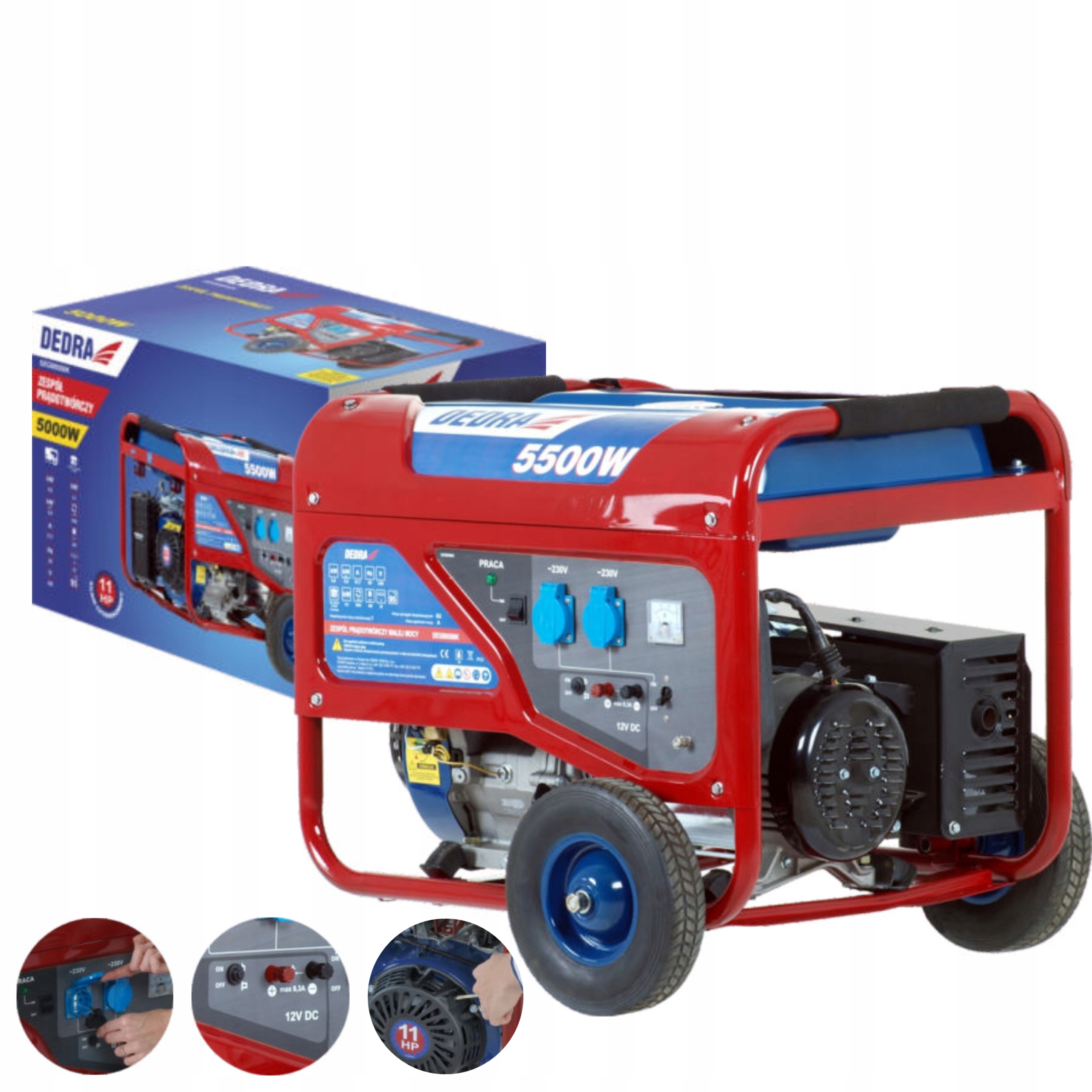 DEDRA AGREGAT GENERATOR PRĄDOTWÓRCZY 5500W 12 230V