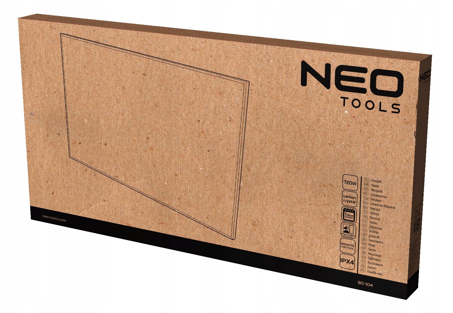 NEO PANEL GRZEWCZY NA PODCZERWIEŃ GRZEJNIK 720W PROMIENNIK 90-104 + PILOT