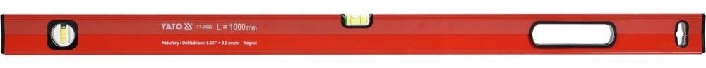 YATO POZIOMNICA MAGNETYCZNA 1000 MM ALUMINIOWA 2 LIBELLE 1 UCHWYT YT-30063